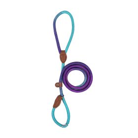 Colorful Durable Bold Nylon Pet Hand Holding Rope (Option: Dark Purple Blue-L)