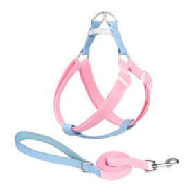 Macaron Traction Dog Rope Small And Medium Sized Pets (Option: Set Pink Blue-M)